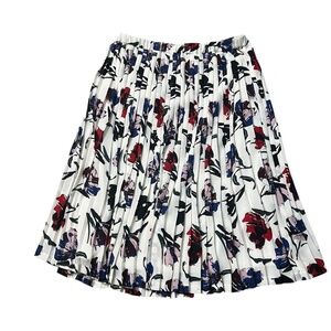 Banana Republic Floral Pleated Skirt Size M